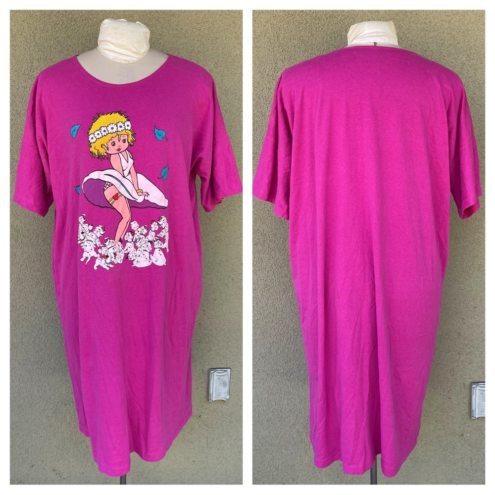 Vintage 90s graphic shirt-dress